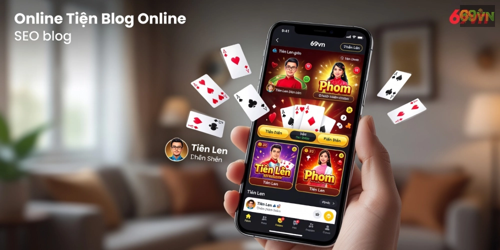 Hình minh họa khái niệm game bài online 69vn với giao diện chơi hấp dẫn và an toàn