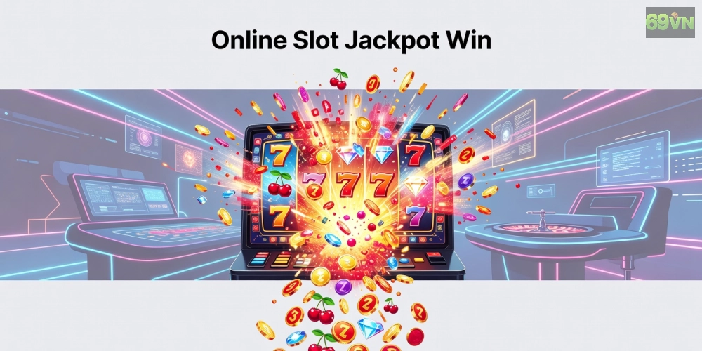 Hình minh họa khái niệm nổ hũ vip 69vn với jackpot hấp dẫn và giao diện chơi.