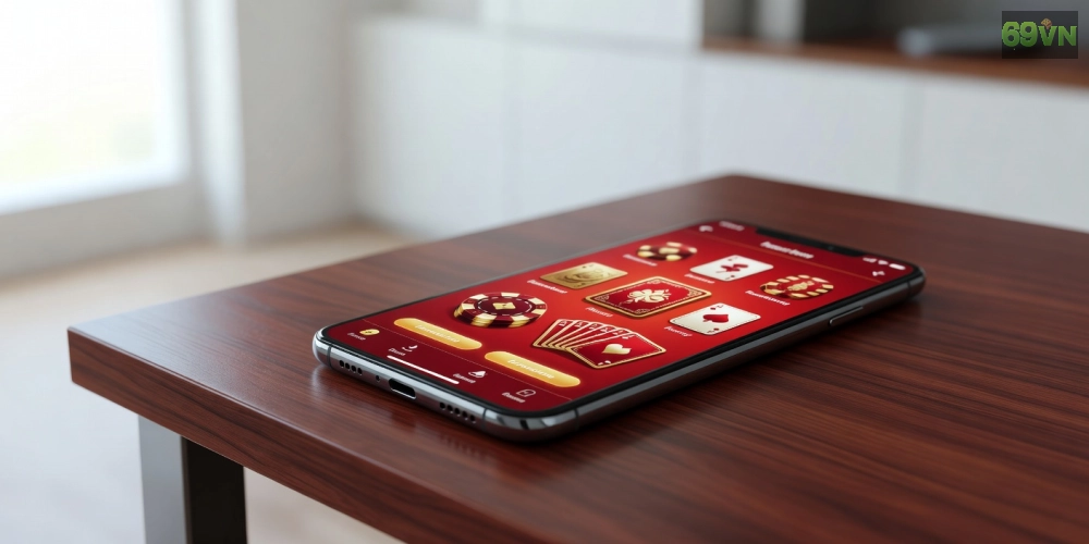 Hình ảnh minh họa khái niệm tải game bài 69vn với giao diện ứng dụng hiện đại